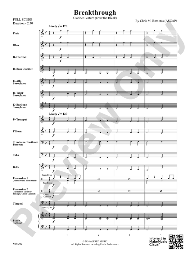 Breakthrough – Concert Band Conductor Score & Parts (Digital Download)