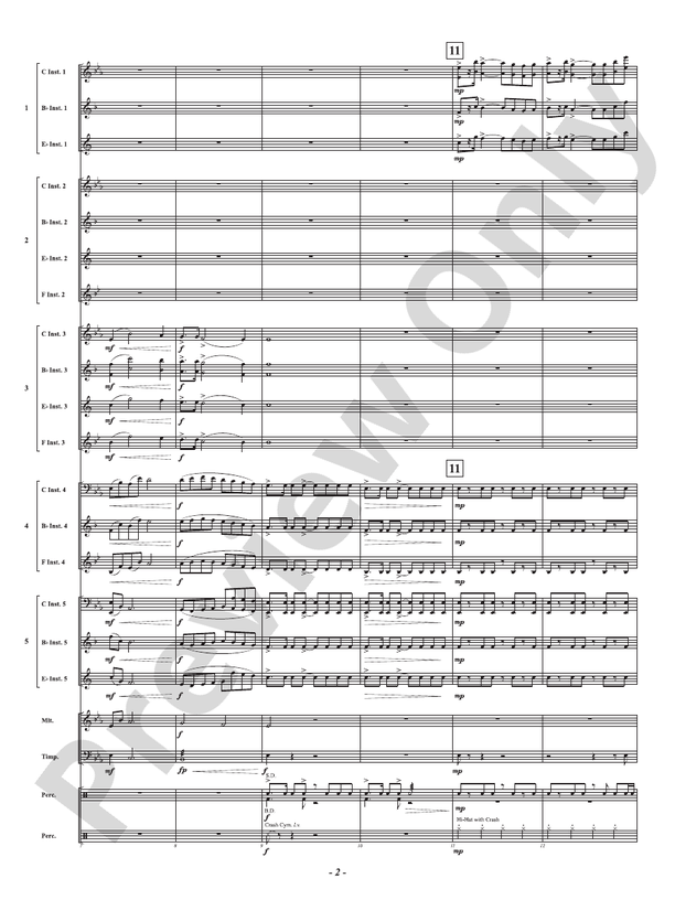 Hero - Concert Band Conductor Score & Parts(Digital Download)