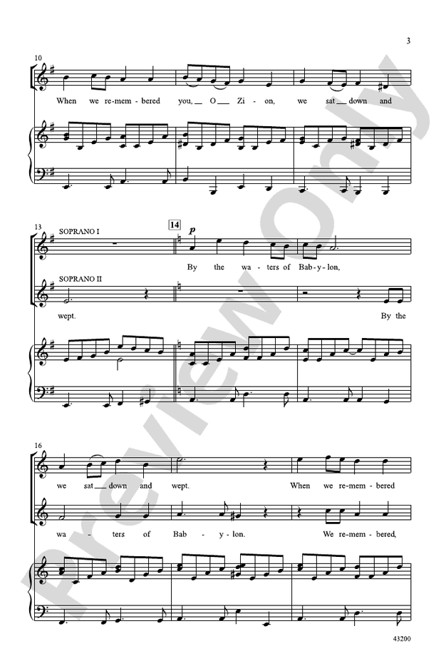 By the Waters – SSA Choral Octavo (Digital Download)