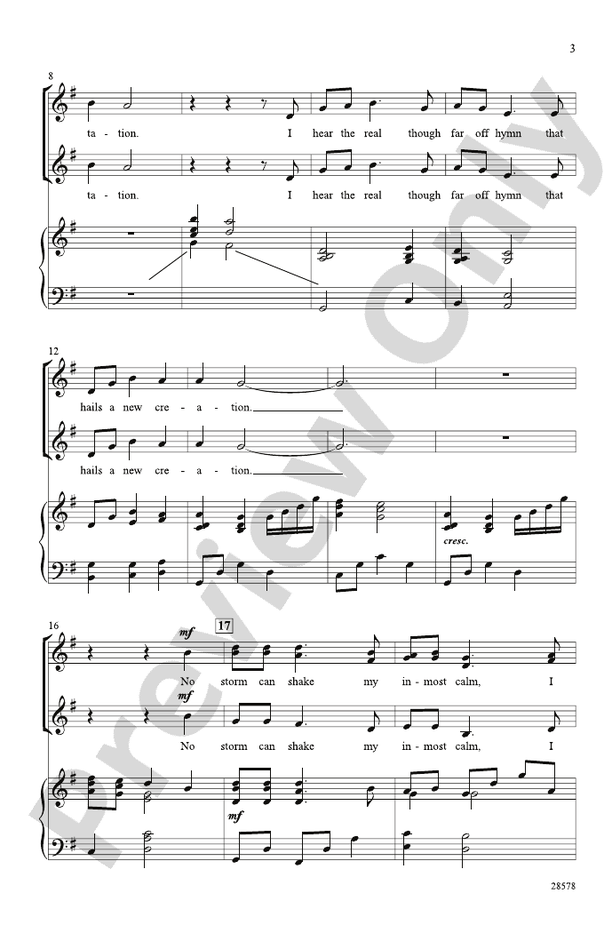 How Can I Keep from Singing? - Arr. Andy Beck – SSA (Digital Download)