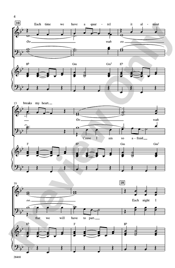 A Teenager in Love - SATB Choral Octavo (Digital Download)