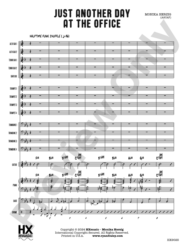 Just Another Day at the Office – Jazz Ensemble Conductor Score & Parts (Digital Download)