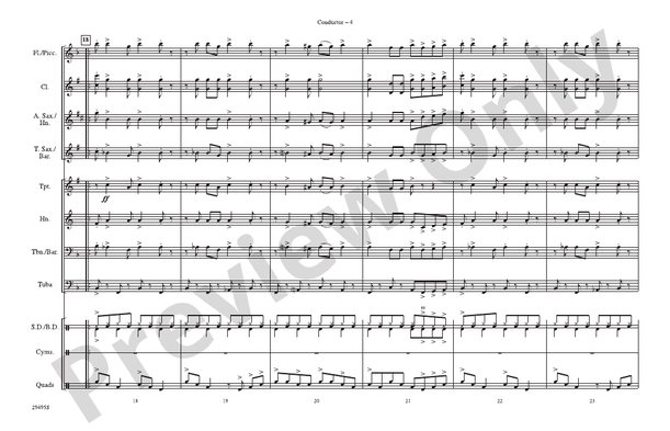 Great Balls of Fire (Arr. Jerry Burns) – Marching Band Conductor Score & Parts (Digital Download)