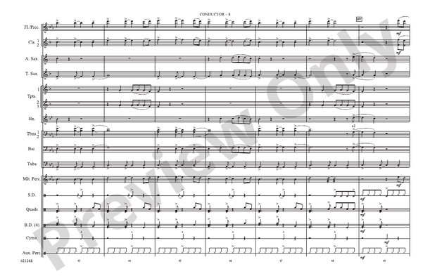 Burn – Marching Band Conductor Score & Parts (Digital Download)