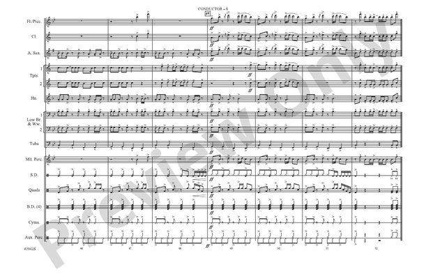 One Foot – Marching Band Conductor Score & Parts (Digital Download)