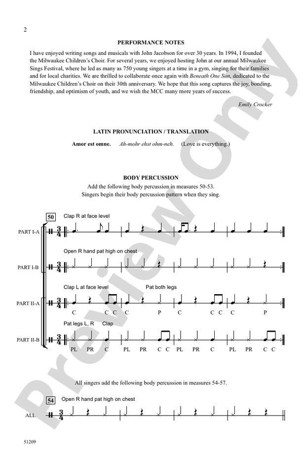 Beneath One Sun - 2 Part Treble Choral Octavo (Digital Download)
