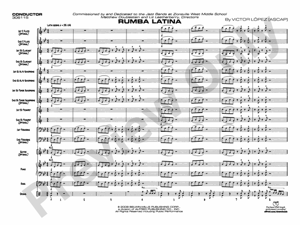 Rumba Latina - Jazz Ensemble Conductor Score & Parts (Digital Download)