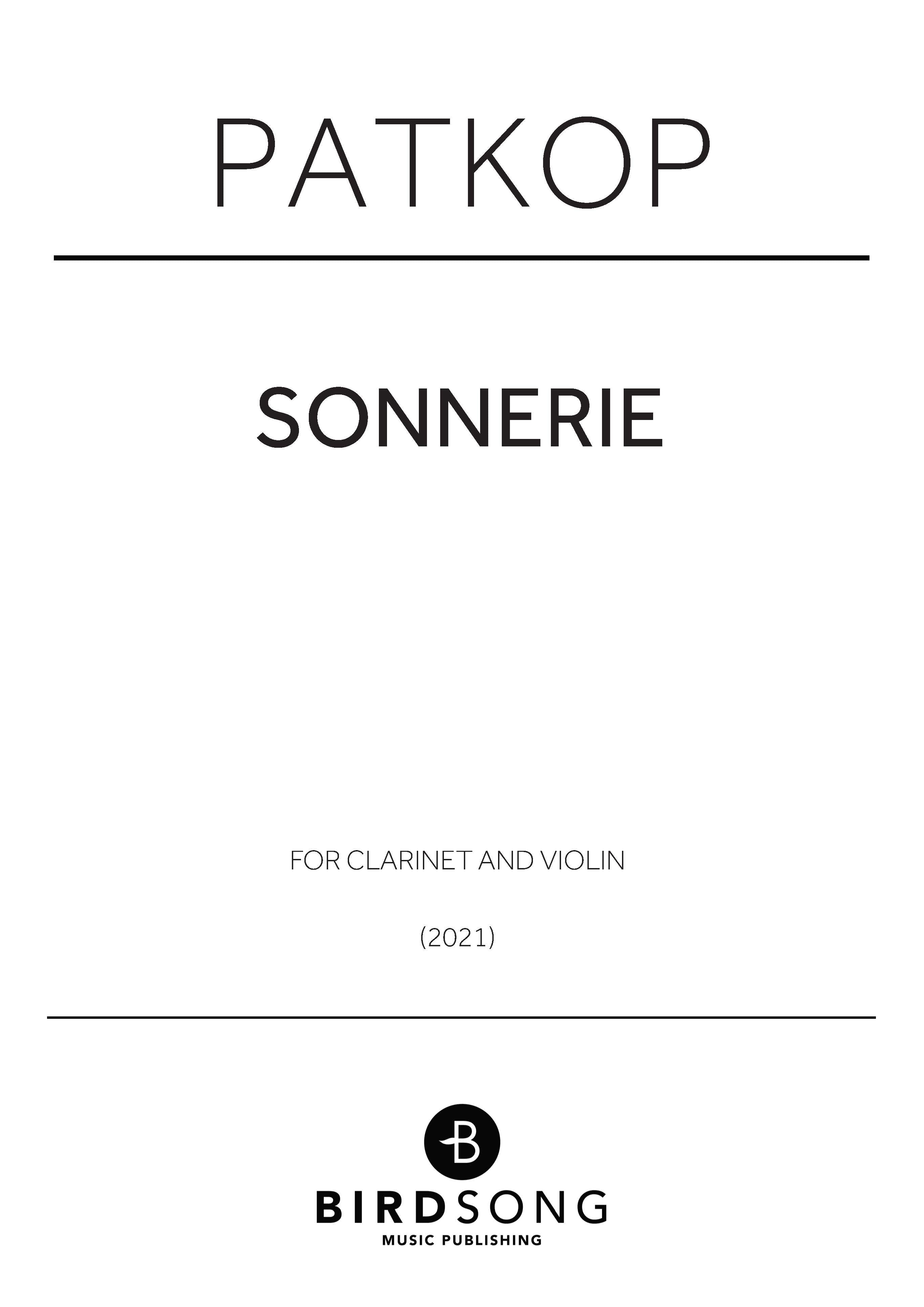 sonnerie - Clarinet, Violin Duet (Digital Download)