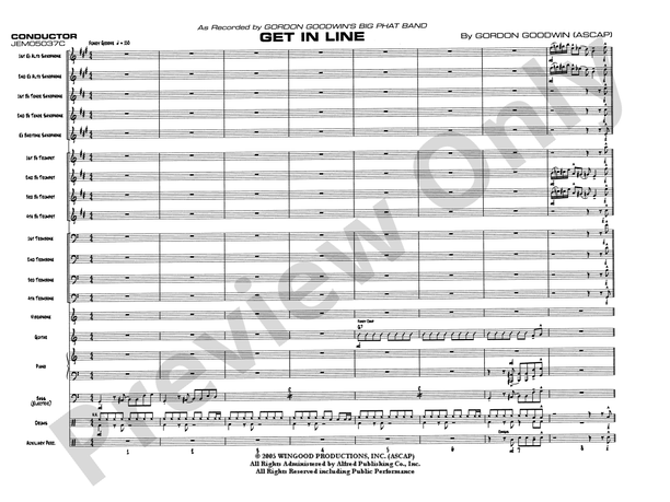 Get in Line - Jazz Ensemble Conductor Score & Parts (Digital Download)