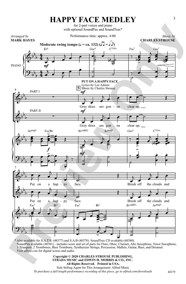 Happy Face Medley – 2-Part Choral Octavo (Digital Download)