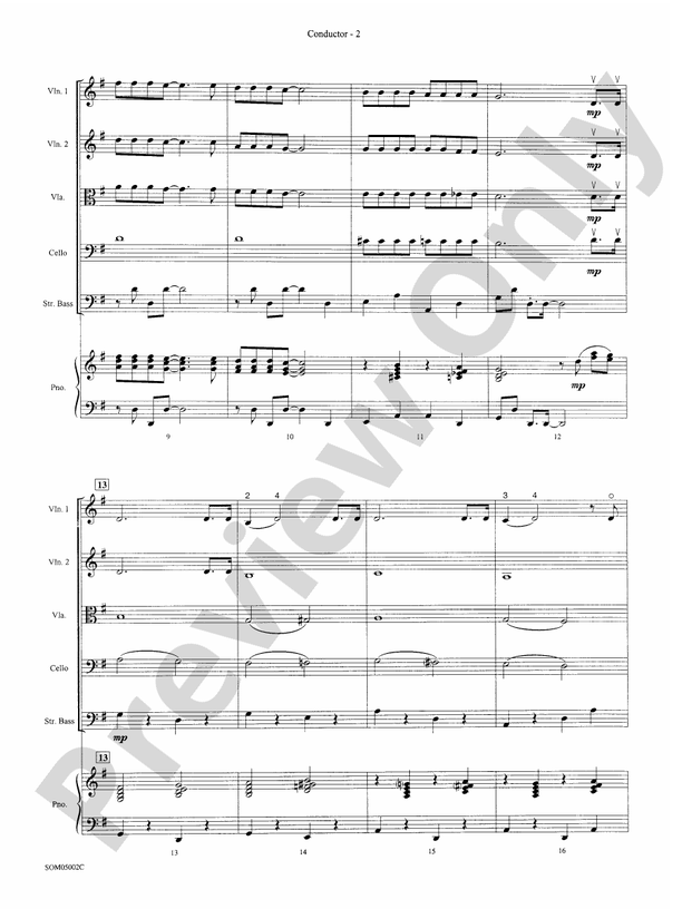 Winter Wonderland / Let It Snow! – String Orchestra Conductor Score & Parts (Digital Download)