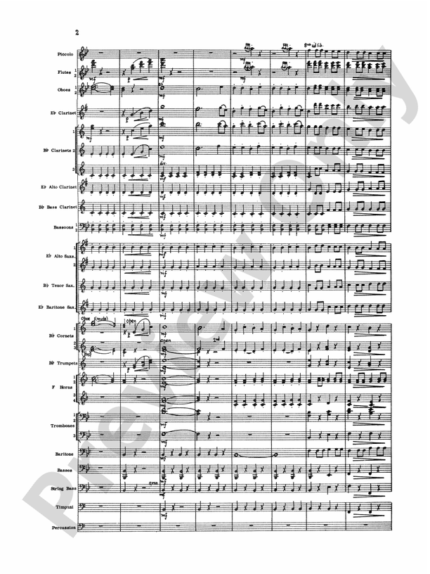 The Marriage of Figaro Overture - Concert Band Conductor Score & Parts (Digital Download)