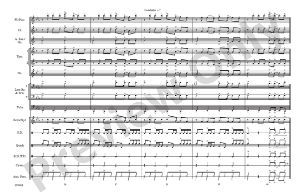 Paralyzer – Marching Band Conductor Score & Parts (Digital Download)