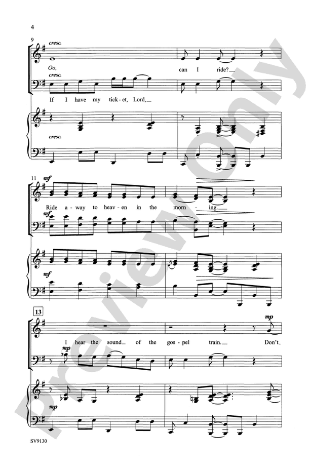 If I Have My Ticket – SATB Choral Octavo - Digital Sheet Music Download (Digital Download)
