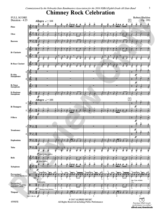Chimney Rock Celebration - Concert Band Conductor Score & Parts (Digital Download)