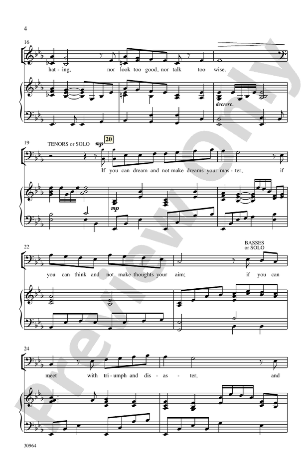 If – SATB Choral Octavo (Digital Download)