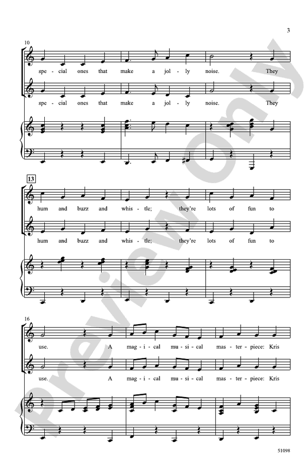 Kris Kringle's Kazoos - 2 Part Treble Choral Octavo (Digital Download)