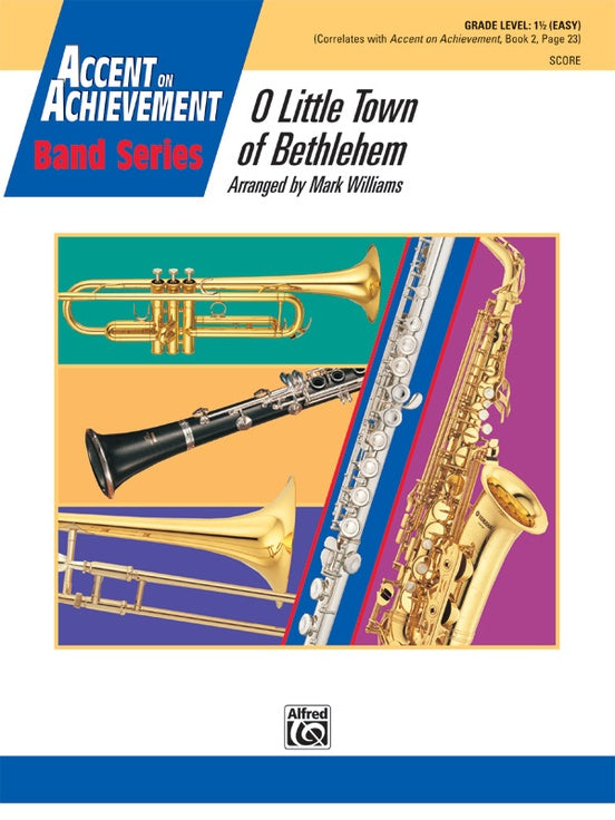 O Little Town of Bethlehem (Grade 1.5) - Concert Band Conductor Score & Parts (Digital Download)