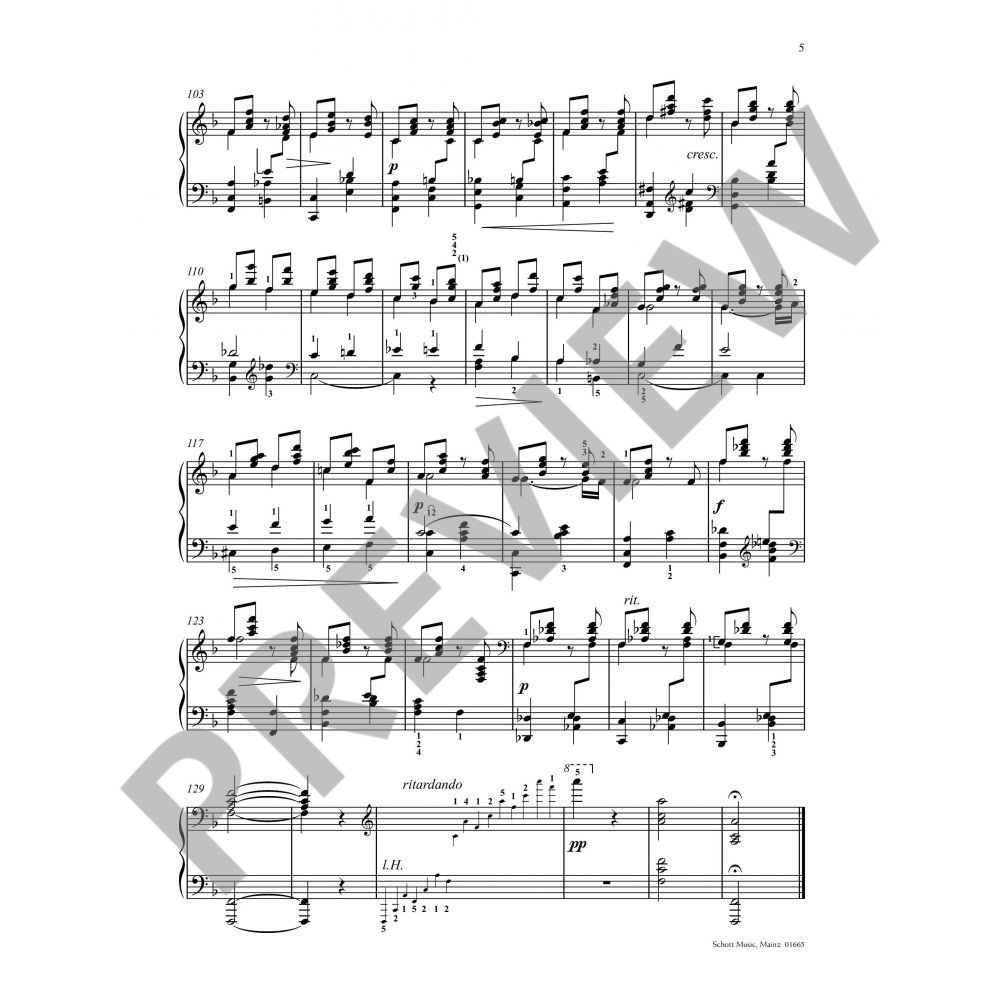 Rubinstein - Melody in FMaj Op3/1 - Piano Solo Schott ED01665