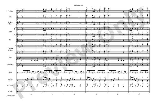 Turn the Beat Around – Marching Band Conductor Score & Parts (Digital Download)