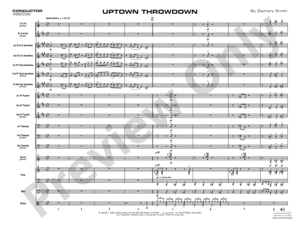 Uptown Throwdown – Jazz Ensemble Conductor Score & Parts (Digital Download)