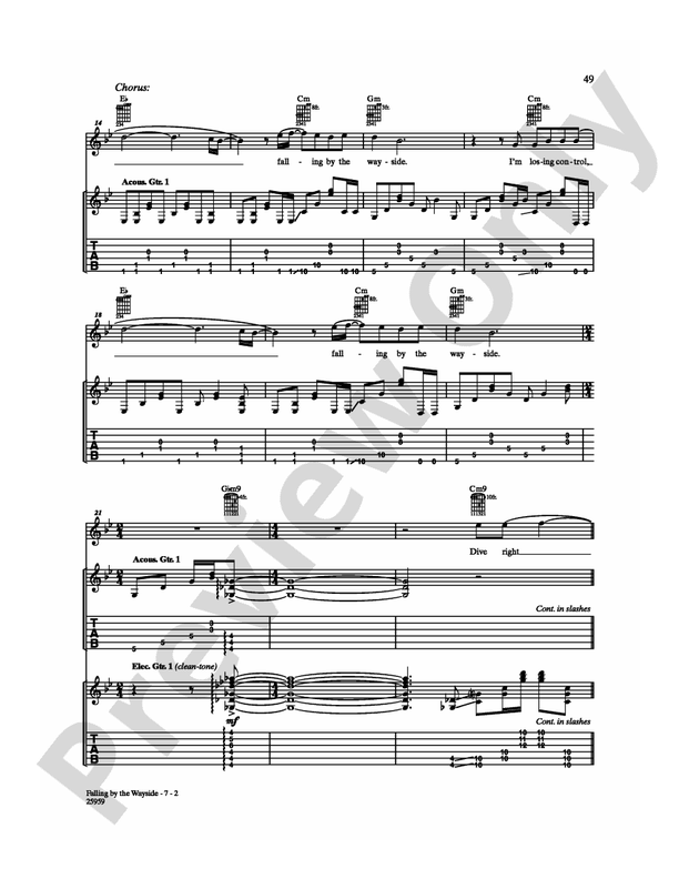 Falling By the Wayside - Guitar TAB (Digital Download)