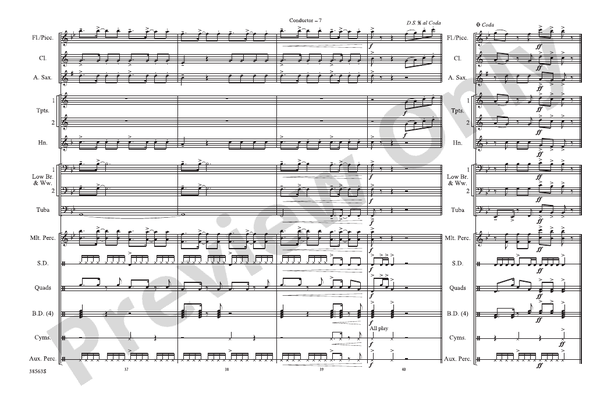 Super Bass – Marching Band Conductor Score & Parts (Digital Download)