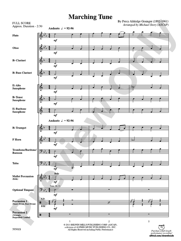 Marching Tune - Concert Band Conductor Score & Parts (Digital Download)