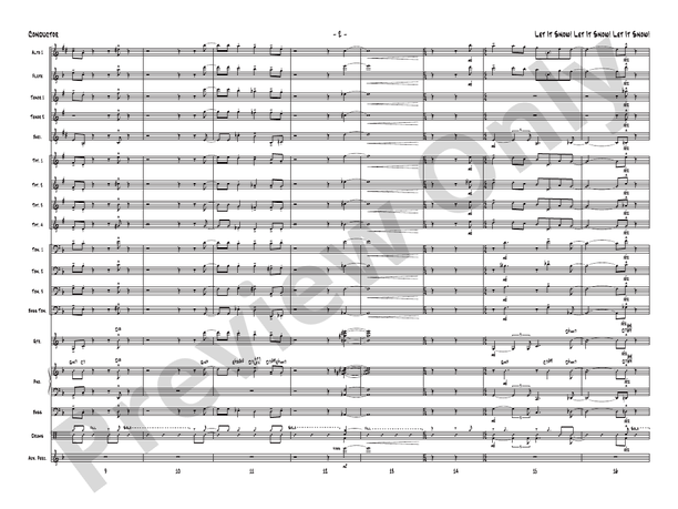 Let It Snow! Let It Snow! Let It Snow! (Grade 5) - Jazz Ensemble Conductor Score & Parts(Digital Download)