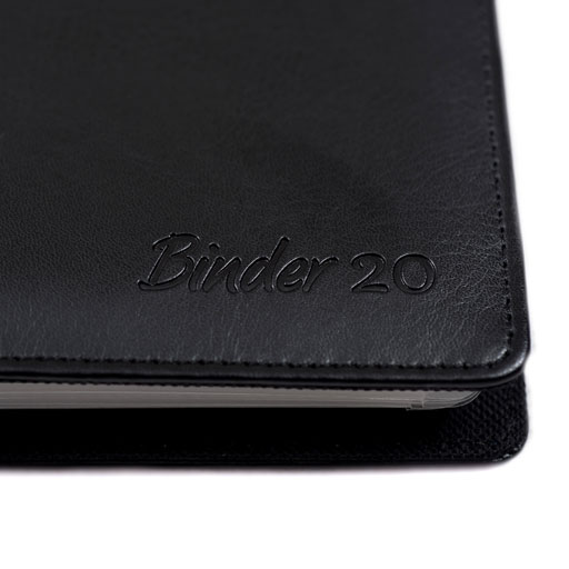 Rondofile - Binder Black Leather Look + 20 Refills - Music Display Folder