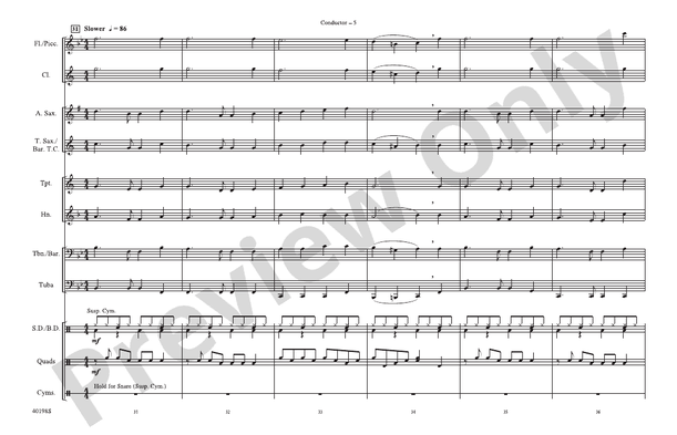 From Sea to Shining Sea – Marching Band Conductor Score & Parts (Digital Download)