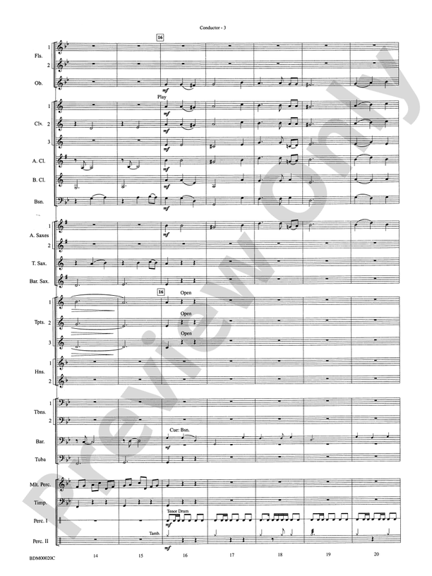 Coventry Carol (Grade 3) - Concert Band Conductor Score & Parts (Digital Download)