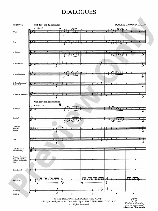 Dialogues - Concert Band Conductor Score & Parts (Digital Download)