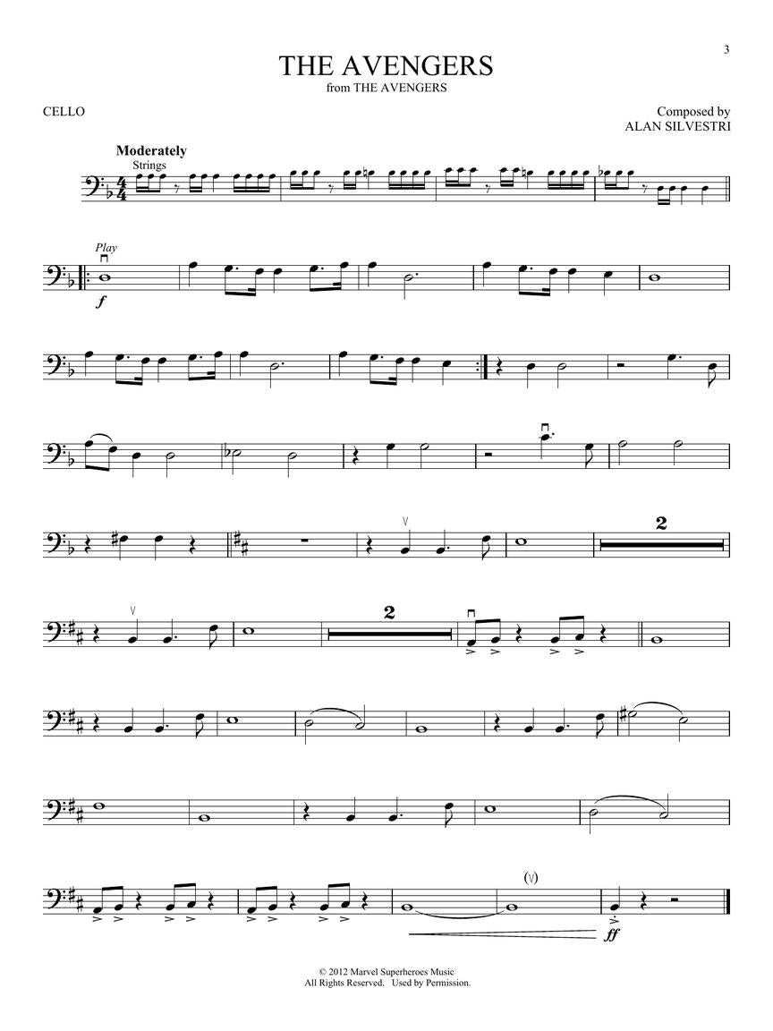 Superhero Themes Instrumental Playalong - Cello/Audio Access Online Hal Leonard 363204