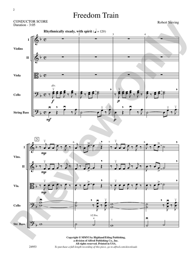 Freedom Train – String Orchestra Conductor Score & Parts (Digital Download)