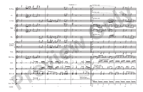 Friday Night Express – Marching Band Conductor Score & Parts (Digital Download)
