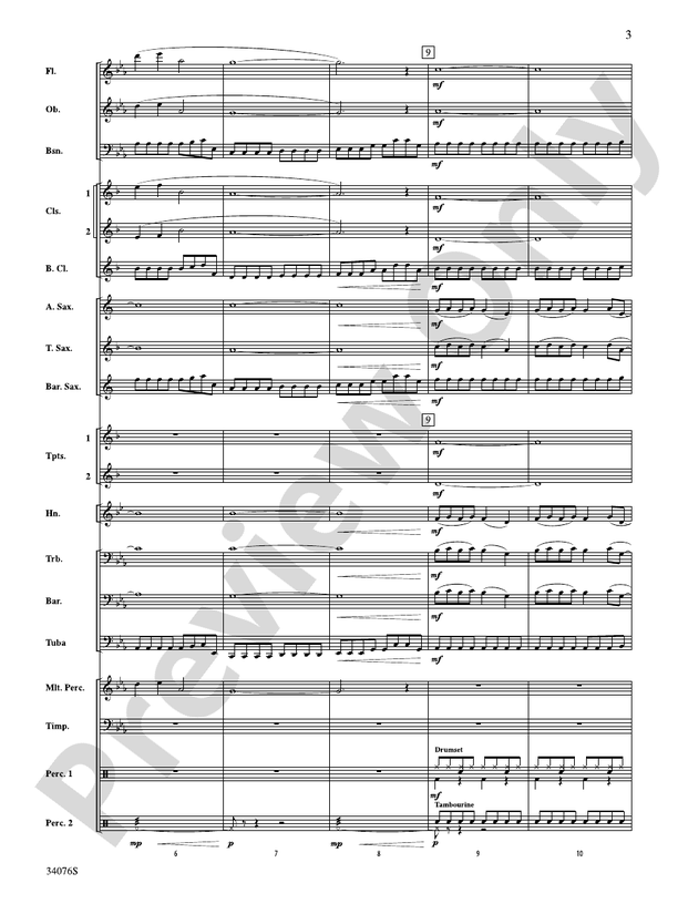 Need You Now - Concert Band Conductor Score & Parts (Digital Download)