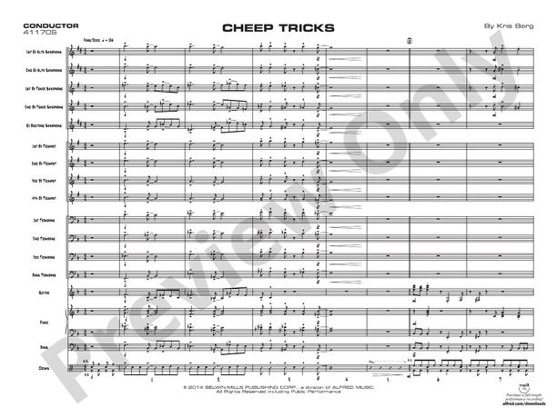 Cheep Tricks - Jazz Ensemble Conductor Score & Parts (Digital Download)