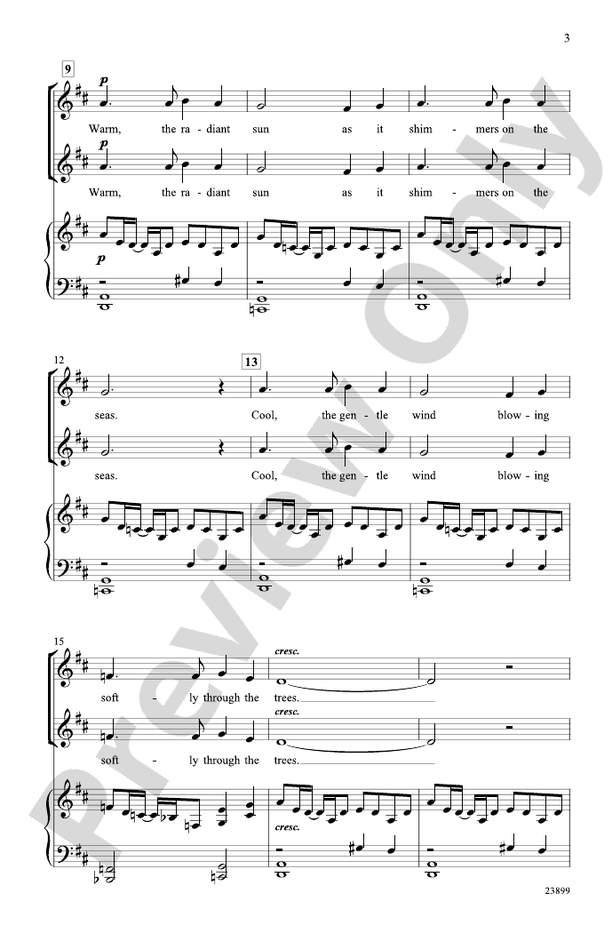 Arise (Summer Has Now Begun) – 2-Part Choral Octavo (Digital Download)