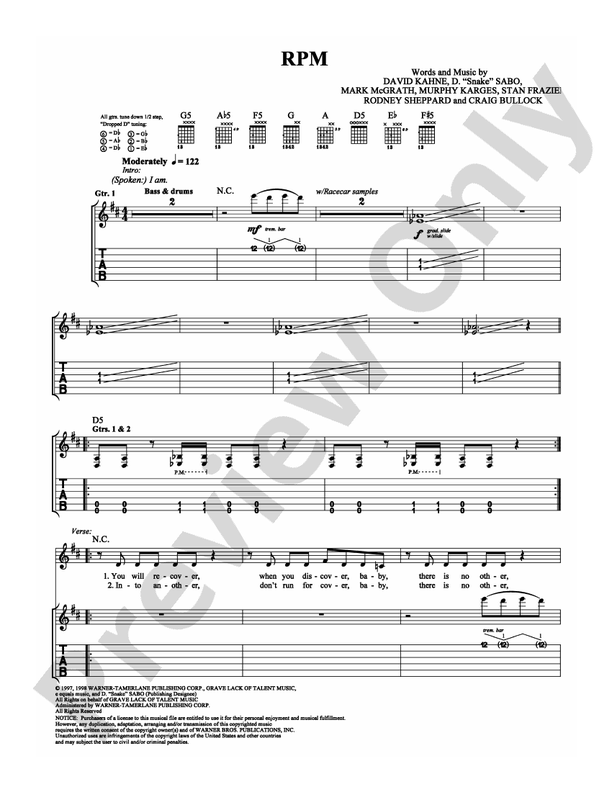 RPM - Guitar TAB (Digital Download)
