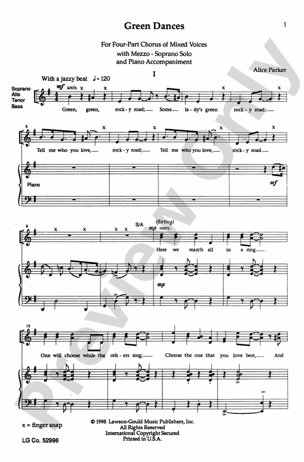 Green Dances – SATB Choral Octavo (Digital Download)