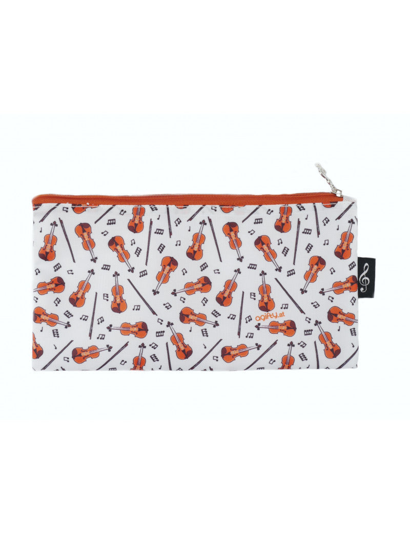 Pencil Case with Violins and Bows