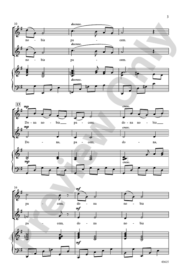 Dona Nobis Pacem - Sonja Poorman – 2-Part Choral Octavo (Digital Download)
