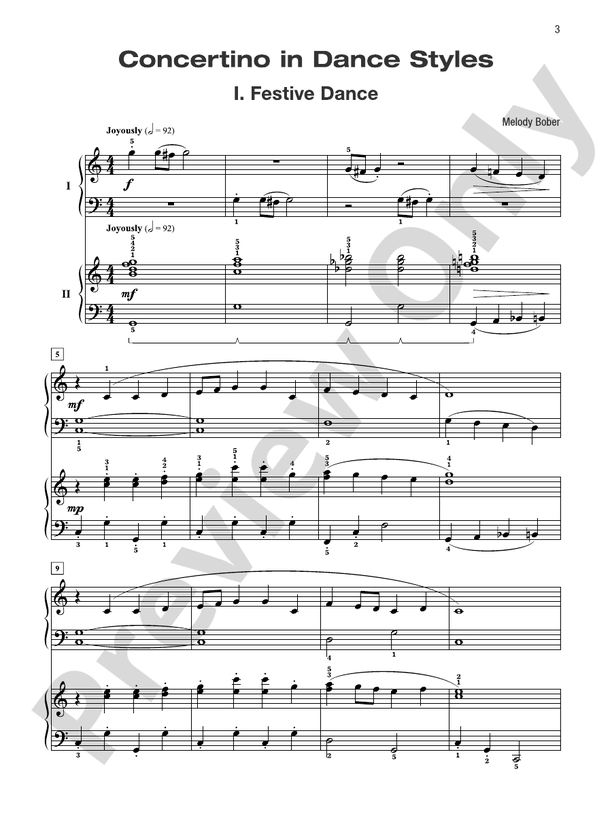 Concertino in Dance Styles: Solo with Piano Accompaniment - 2 Pianos, 4 Hands (Digital Download)