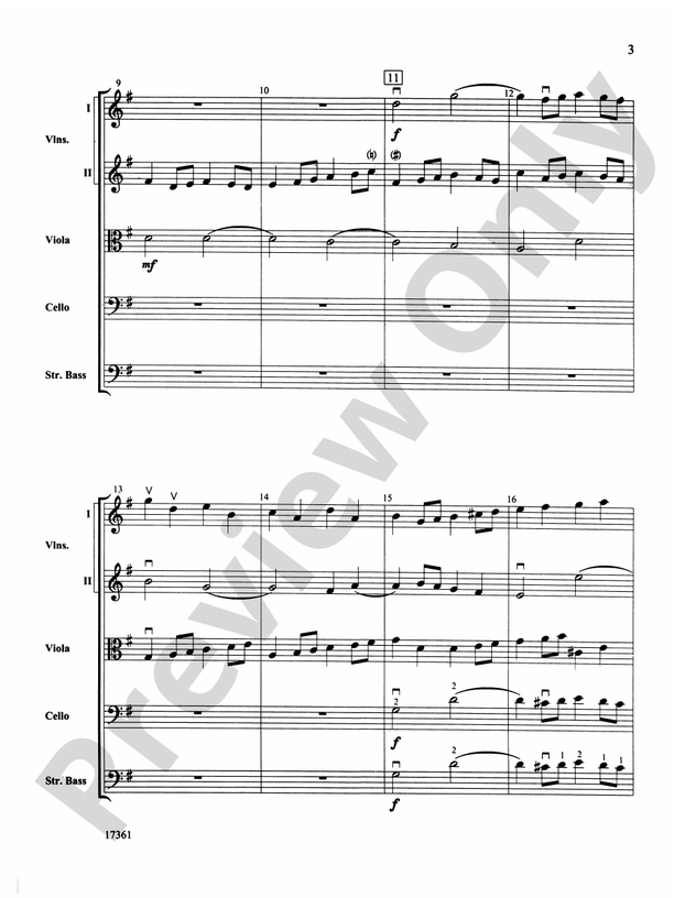 Brandenburg Concerto No. 4 (3rd Movement) – String Orchestra Conductor Score & Parts (Digital Download)