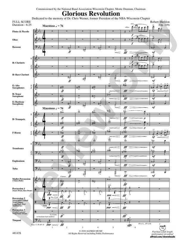 Glorious Revolution (Grade 4) - Concert Band Conductor Score & Parts (Digital Download)