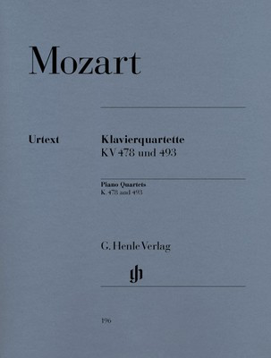 Piano Quartets K 478 K 493 - Wolfgang Amadeus Mozart - Piano|Viola|Cello|Violin G. Henle Verlag Piano Quartet Parts