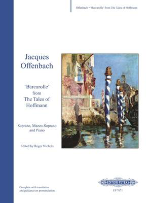 Barcarolle From Tales of Hoffmann - Jacques Offenbach - Classical Vocal Soprano|Mezzo-Soprano Edition Peters Vocal Duet