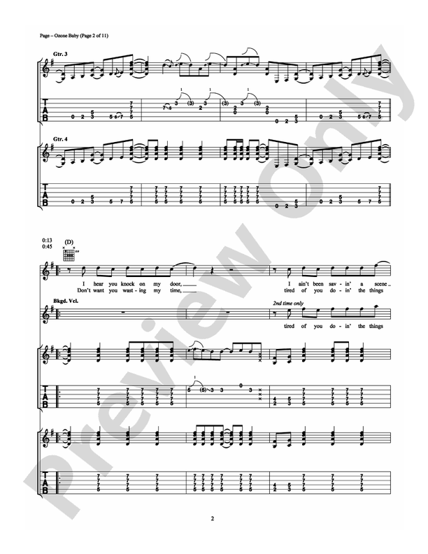 Ozone Baby - Guitar TAB (Digital Download)