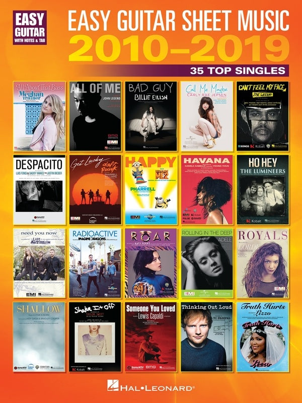 Easy Guitar Sheet Music 2010-2019 - Easy Guitar Tabrlature Hal Leonard 344969